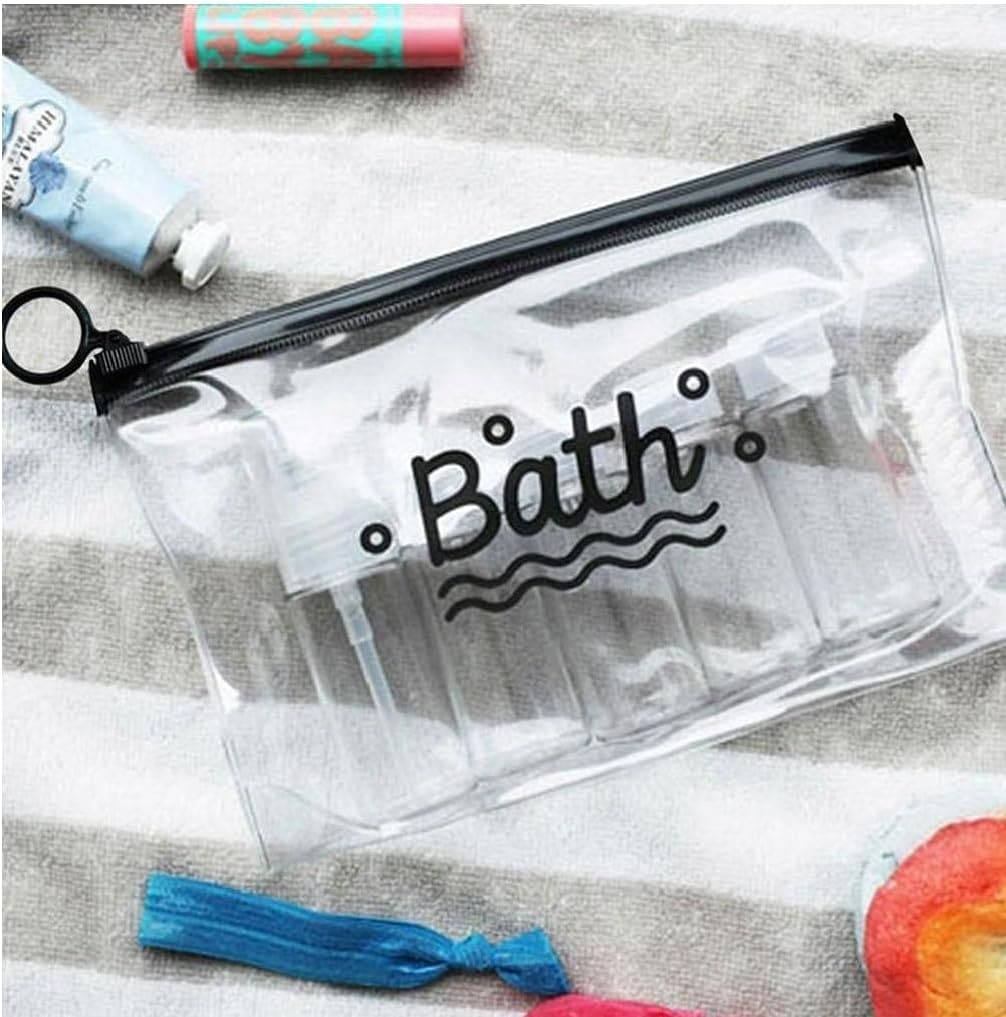 Bath PVC Travel Cosmetic Pouch, Women Transparent Cosmetic Bag, Clear Swimming Bag, Bathroom Wash Bag, Outdoor Camping Makeup Storage Bag, Multifunctional Toiletry Wash Pouch Bath PVC Travel Cosmetic Pouch, Women Transparent Cosmetic Bag, Clear Swimming Bag, Bathroom Wash Bag, Outdoor Camping Makeup Storage Bag, Multifunctional Toiletry Wash Pouch